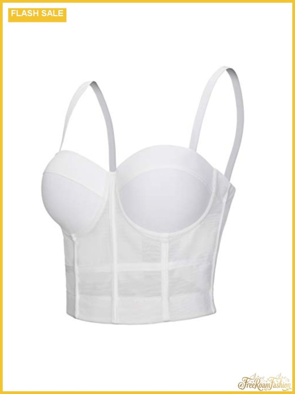 Mesh Bustier Corset Crop Top Push Up Club Party Vest